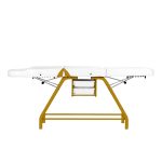 Cosmetology bed-chair for beauty procedures 557G, white-gold color