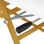 Cosmetology bed-chair for beauty procedures 557G, white-gold color