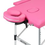 Folding massage table aluminum Activ Fizjo comfort 2 segment pink