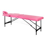 Folding massage table aluminum Activ Fizjo comfort 2 segment pink black