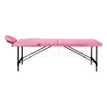 Folding massage table aluminum Activ Fizjo comfort 2 segment pink black