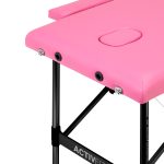 Folding massage table aluminum Activ Fizjo comfort 2 segment pink black