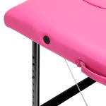 Folding massage table aluminum Activ Fizjo comfort 2 segment pink black