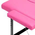 Folding massage table aluminum Activ Fizjo comfort 2 segment pink black