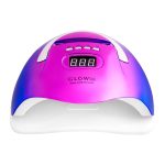 Nail lamp for manicure UV/LED  GLOW F2 RN 220W, fuchsia/blue color