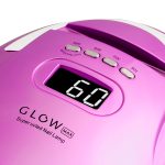 Nail lamp for manicure UV/LED  GLOW F2 RN 220W, fuchsia/blue color