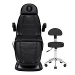 Electric cosmetic chair SILLON Lux 273b+stool 304 black