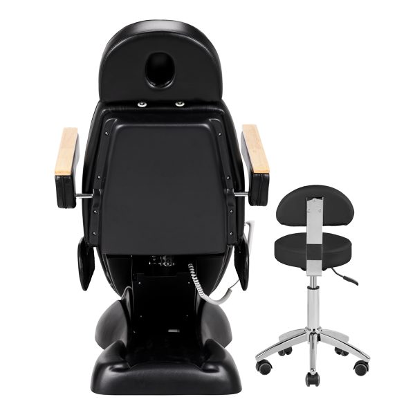 Electric cosmetic chair SILLON Lux 273b+stool 304 black