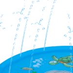 Water sprinkler mat garden fountain paddling pool 170cm