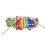Colourful wooden dulcimer for children crocodile