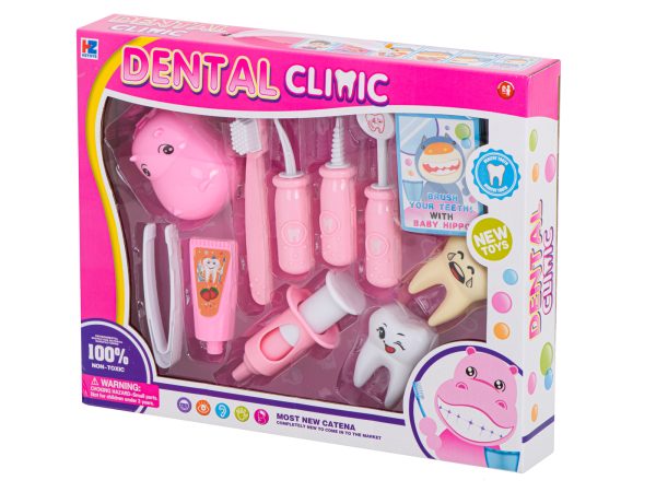 Dentist medical kit hippo pink