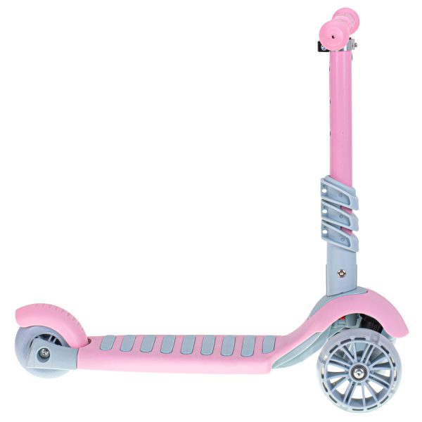 Tricycle scooter with seat 3in1 balance pink led scooter