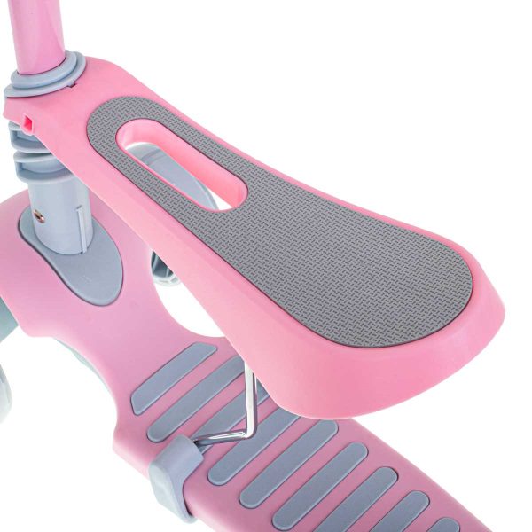 Tricycle scooter with seat 3in1 balance pink led scooter