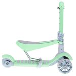 Tricycle scooter with balance seat mint gray led scooter