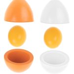Play eggs removable wooden yolks