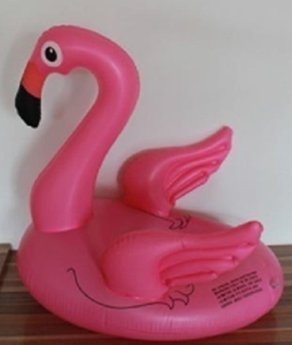 Inflatable children's pontoon wheel flamingo