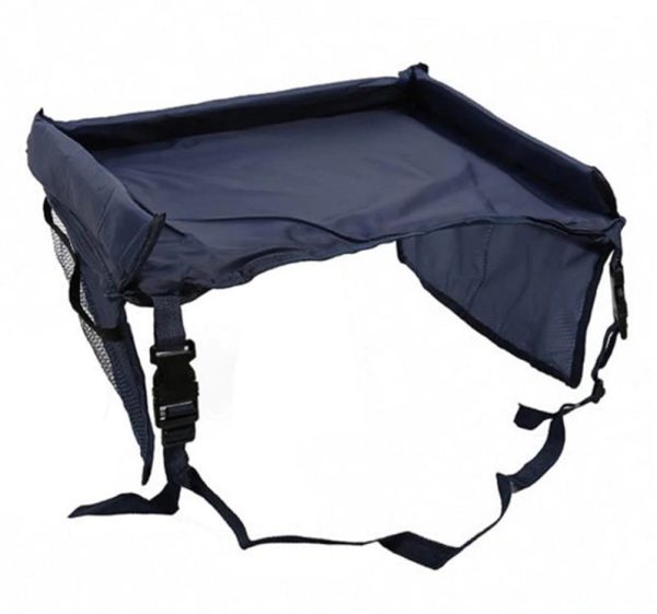 Waterproof table for car seat navy blue
