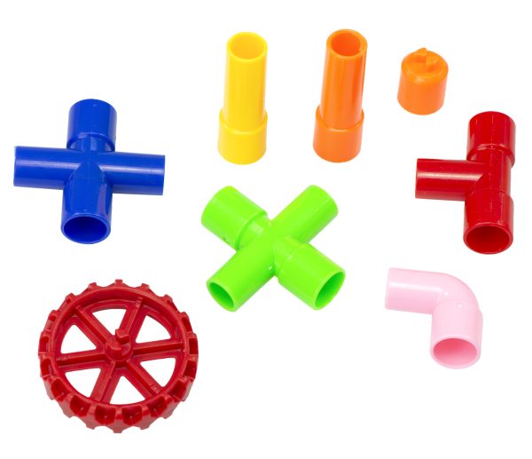 Educational bricks - Water pipes with accessories 84el.