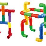 Educational bricks - Water pipes with accessories 84el.