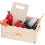 Wooden vegetables to cut with a magnet in a box+accessories