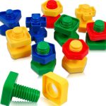 Construction blocks educational montessori screws 30 elements
