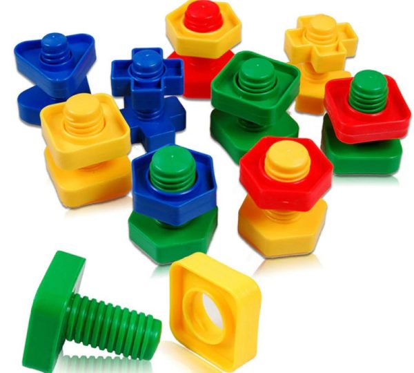 Construction blocks educational montessori screws 30 elements