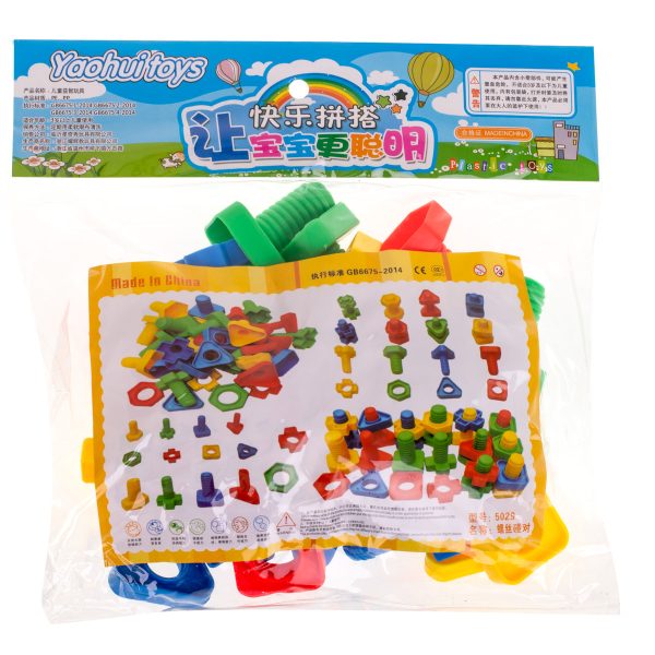 Construction blocks educational montessori screws 30 elements