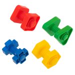 Construction blocks educational montessori screws 30 elements