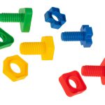 Construction blocks educational montessori screws 30 elements