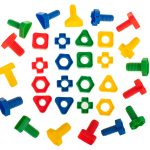 Construction blocks educational montessori screws 30 elements