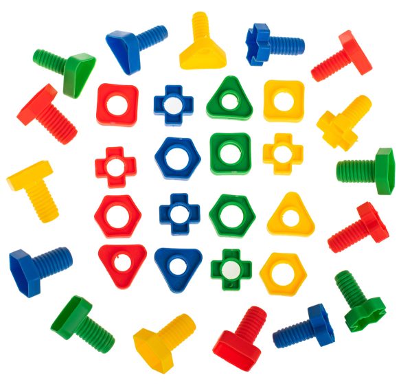 Construction blocks educational montessori screws 30 elements