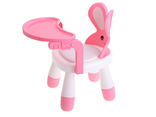 Feeding and play table chair pink