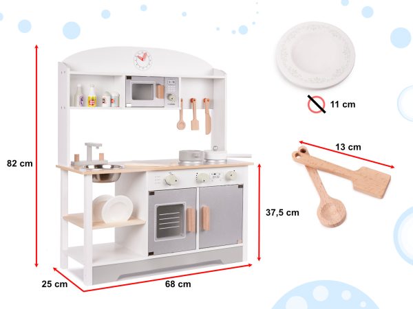 Children's wooden kitchen MDF+ accessories