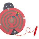 Magnetic maze with ladybird balls
