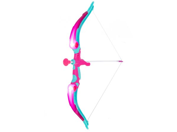 Bow with arrows and target set pink