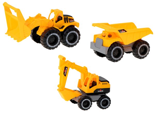 Construction machinery set of 3 pieces excavator
