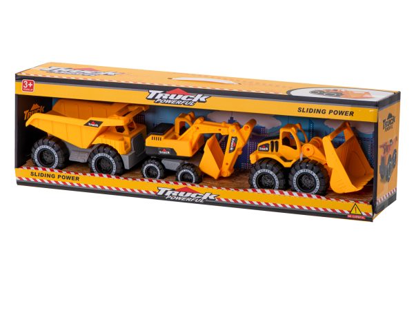 Construction machinery set of 3 pieces excavator