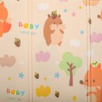 Educational folding foam mat double-sided hedgehog/ bear 150x195cm
