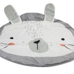 Baby mat round grey rabbit 85cm