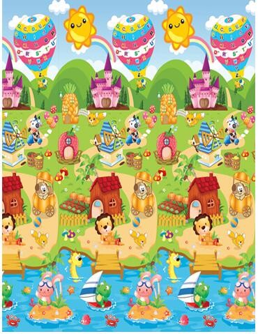 Educational double-sided foam playground mat 180x120cm