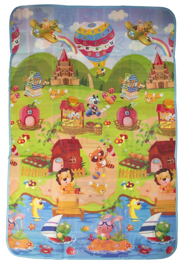 Educational double-sided foam playground mat 180x120cm