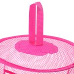 Hanging toy shelf organiser pink
