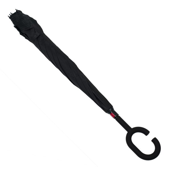 Reversible folding umbrella black