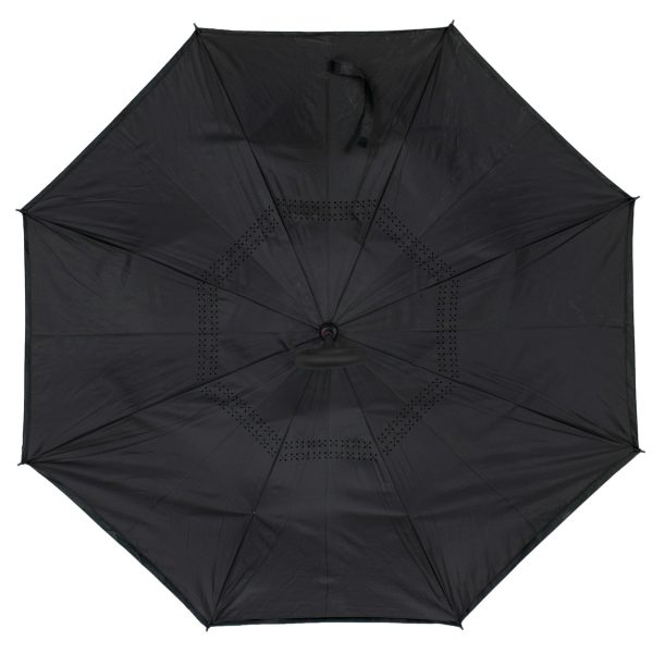 Reversible folding umbrella black