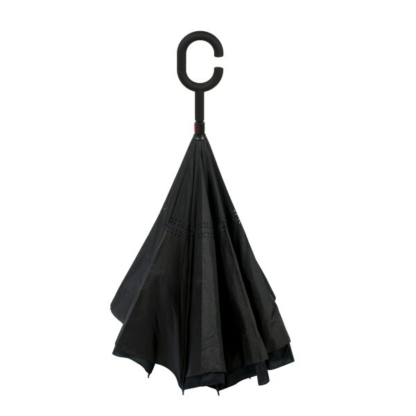 Reversible folding umbrella black