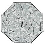 Reversible folding umbrella newspaper