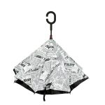 Reversible folding umbrella newspaper