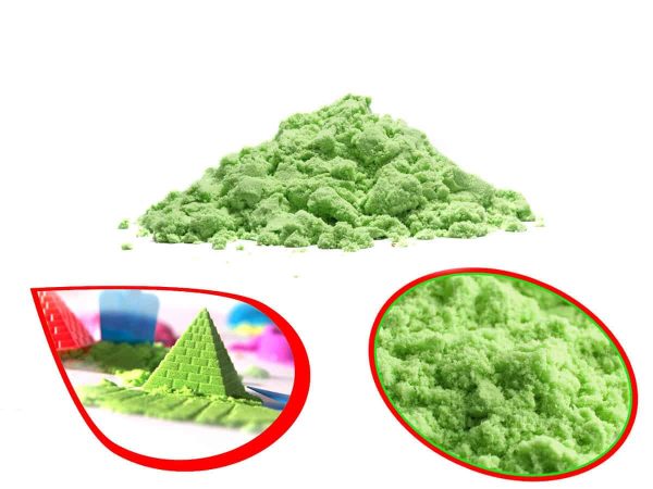 Kinetinis smėlis 1kg žalias