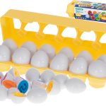 Educational sorter puzzle match shapes numbers eggs 12pcs