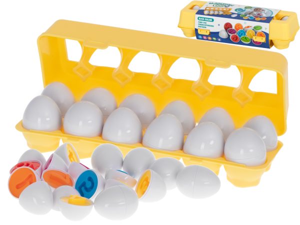 Educational sorter puzzle match shapes numbers eggs 12pcs